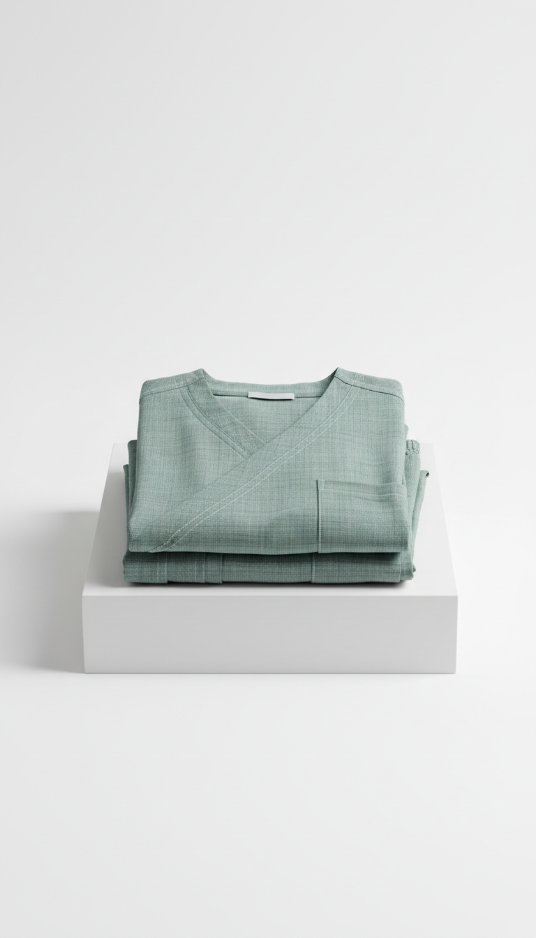 Sage Scrub Set Breathable Fabric